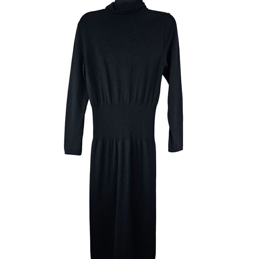 Wolford Black Long Sleeve Midi Dress